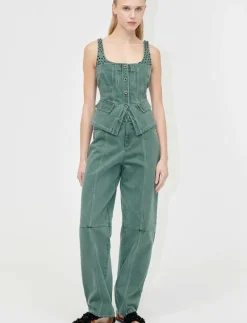 2393 Denim, Scoopneck Pockets Vest - Jeansvästar