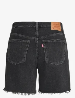 501 MID THIGH SHORT LUNAR BLAC - Jeansshorts