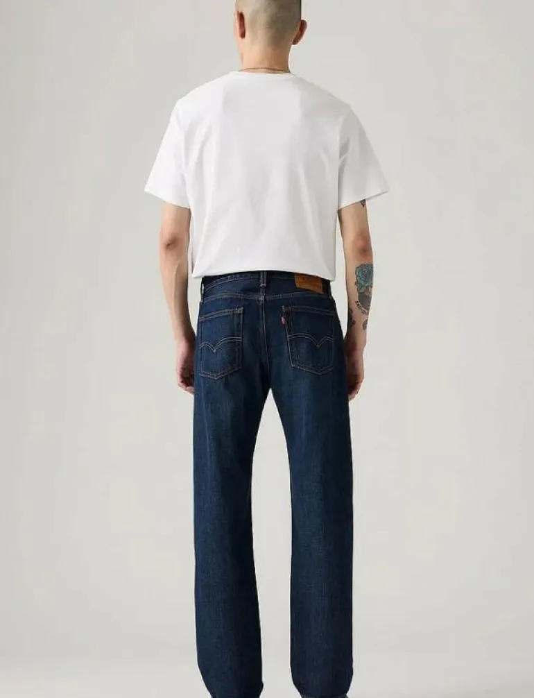 555™ RELAXED STRAIGHT DARK INDIGO - WORN IN - Regular jeans