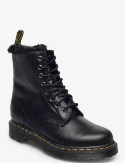 1460 Serena Dark Grey Atlas - Platta ankelboots
