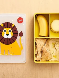 3 Sprouts Silicone Bento Food Box, Lion/Yellow - Lunchlådor