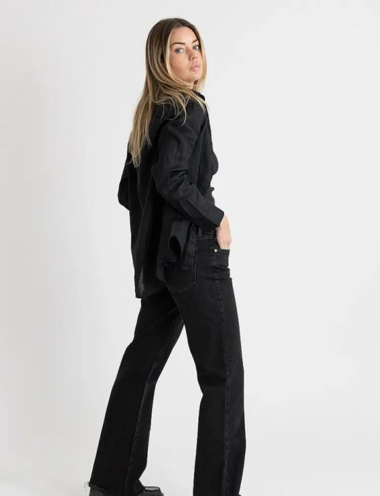 A 99 LOW BOOT 90s BLACK - Boot cut Jeans