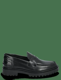 Aaron Penny Loafer - Black Polido - Loafers