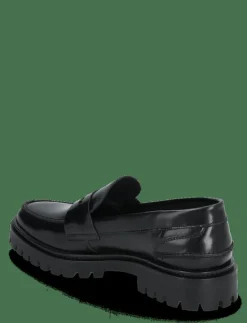 Aaron Penny Loafer - Black Polido - Loafers