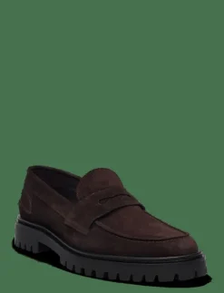 Aaron Penny Loafer - Brown Suede - Loafers