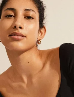 AICA recycled chunky hoop earrings - Hoops