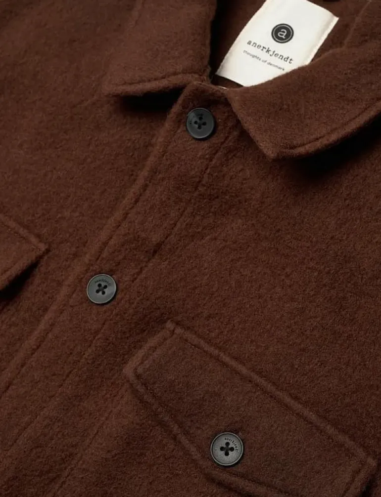 AKOSCAR BOILED WOOL OVERSHIRT - Jackor & rockar