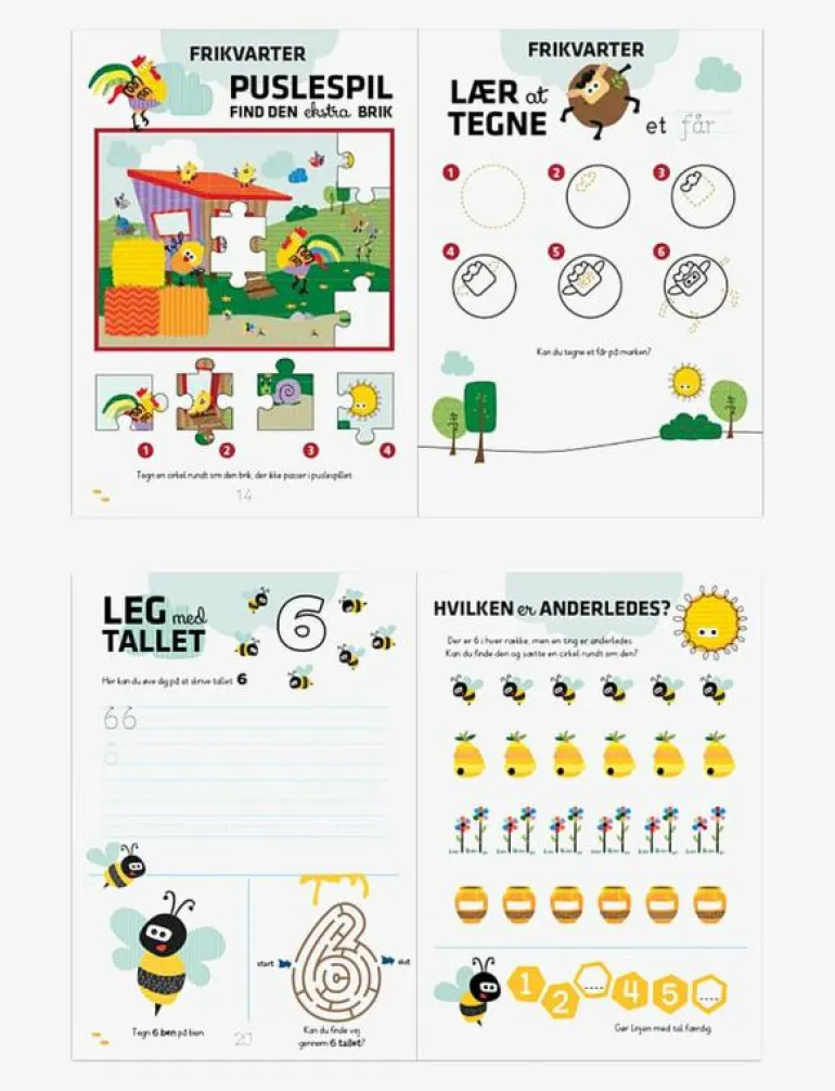 Aktivitetsbog Lær Tal med Wacky Wonders Bondegårdsdyr - 123 (DK) - Pedagogisk barnbok