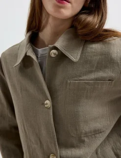 Ally Linen Brown - Overshirts