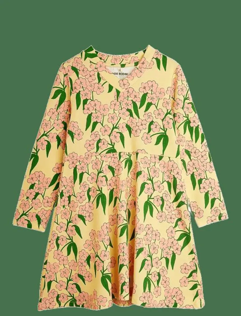 Alpine flowers aop ls dress - Långärmade vardagsklänningar