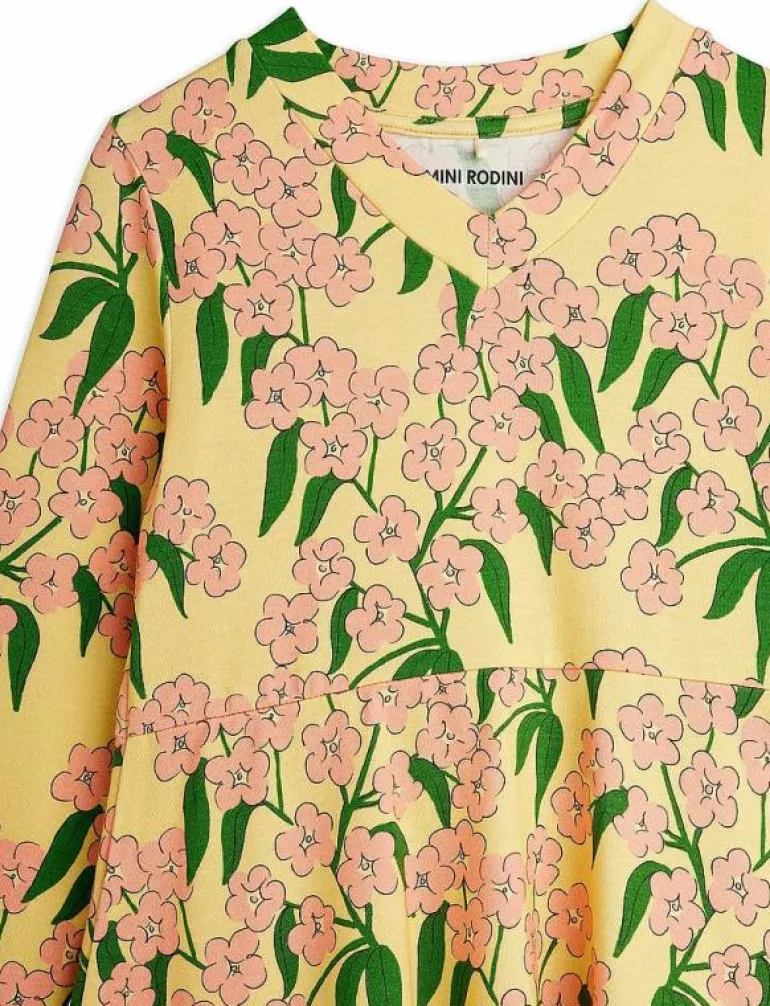 Alpine flowers aop ls dress - Långärmade vardagsklänningar
