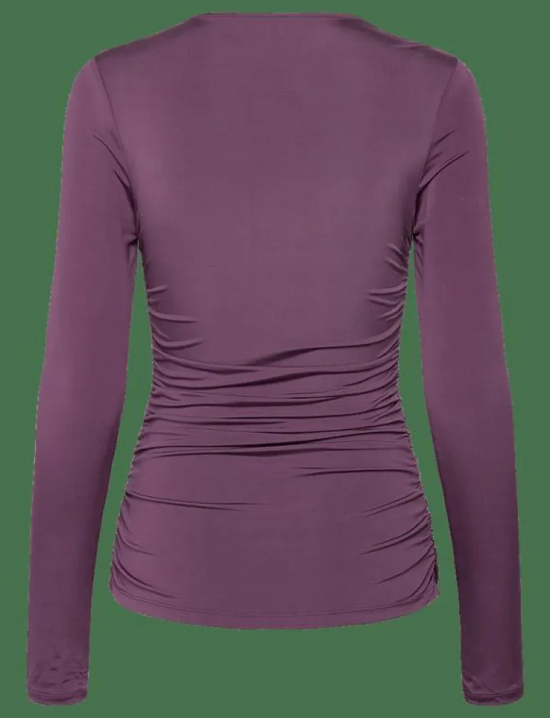 Amilia ring detail jersey top - Långärmade toppar