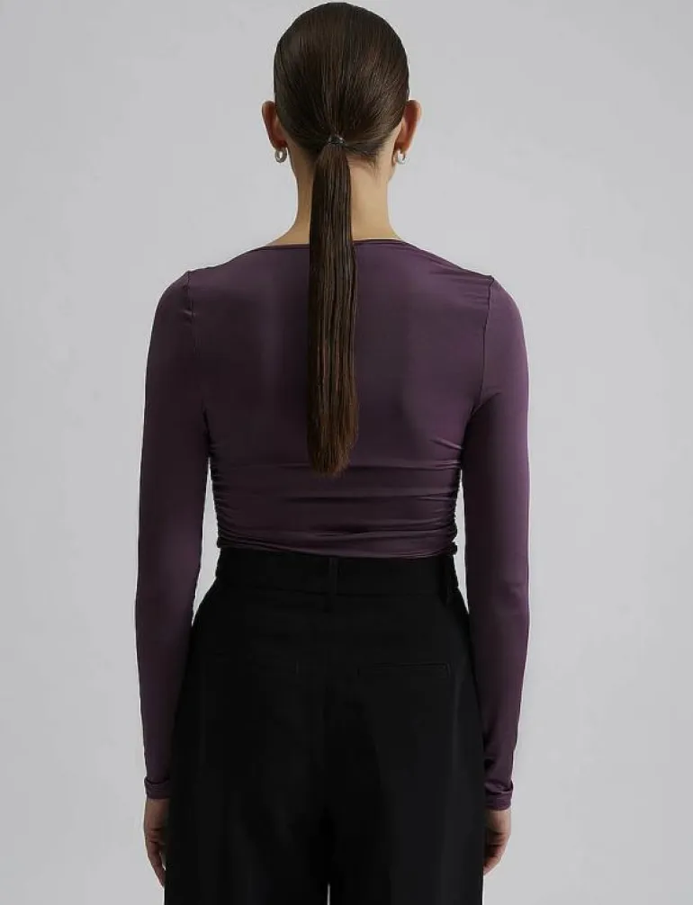 Amilia ring detail jersey top - Långärmade toppar