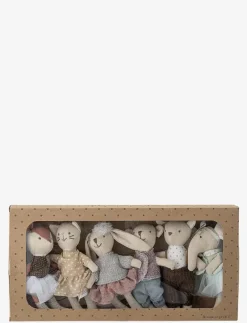 Animal friends Doll, Rose, Cotton Set of 6 - Mjukisdjur