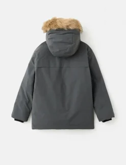 Anorak with shearling-effect hood - Anorak