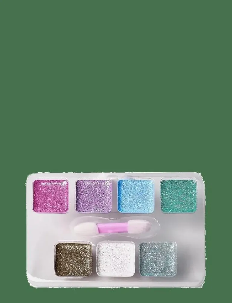 Ansiktsfärgset glitter och pensel - Smink