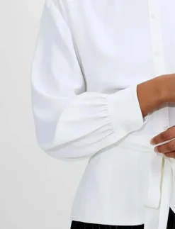 AREZZO LS WAIST TIE SHIRT - Långärmade