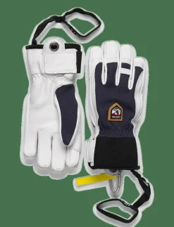 Army Leather Patrol - 5 finger Black - Fingervantar
