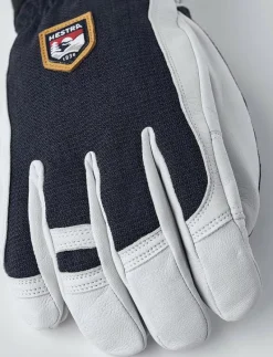 Army Leather Patrol - 5 finger Black - Fingervantar