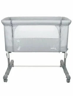 Asalvo Bedside Crib Mini Calm, Grey - Spjälsängar