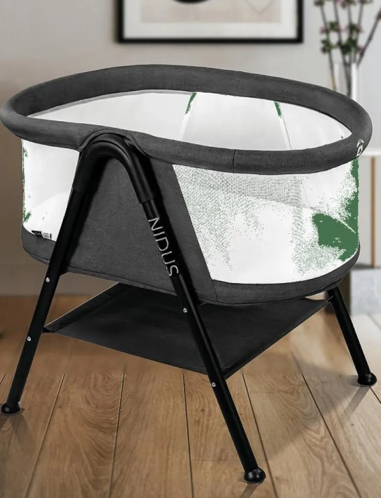 Asalvo Mini Cot Nidus, Anthracite - Spjälsängar