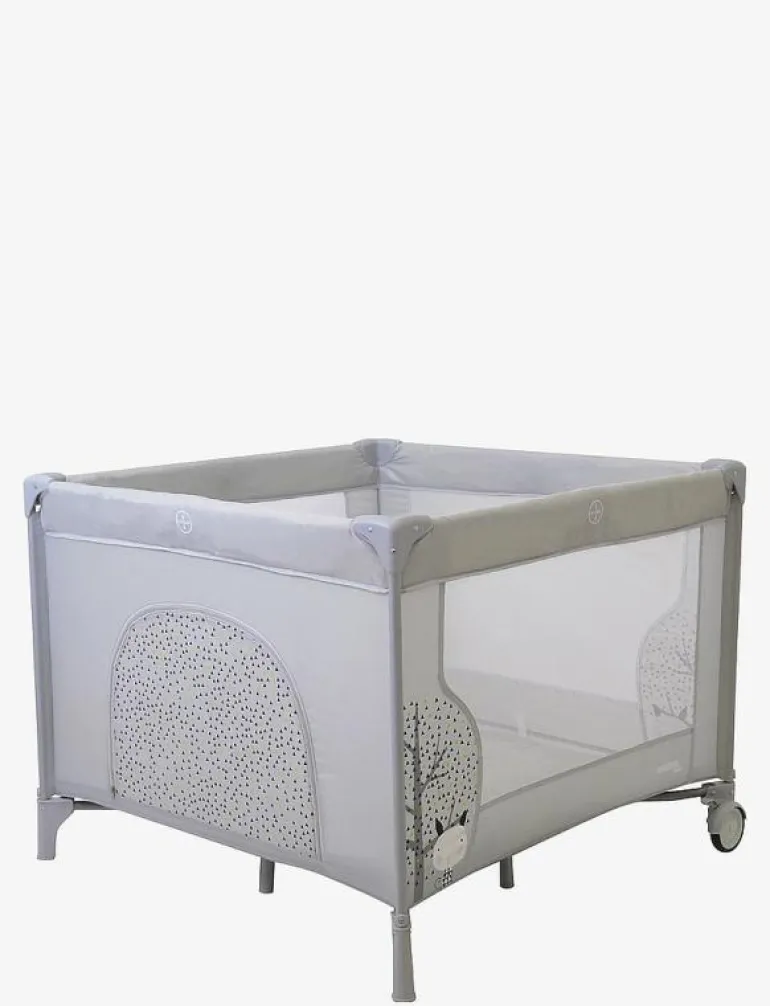 Asalvo Playpen Nordic 99x99 cm, Grey - Spjälsängar