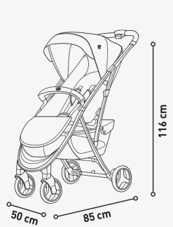 Asalvo Pushchair Cotton 2, Grey - Barnvagnar