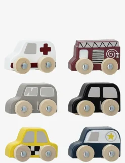 Avin Toy Car, Grey, MDF Set of 6 - Leksaksbil