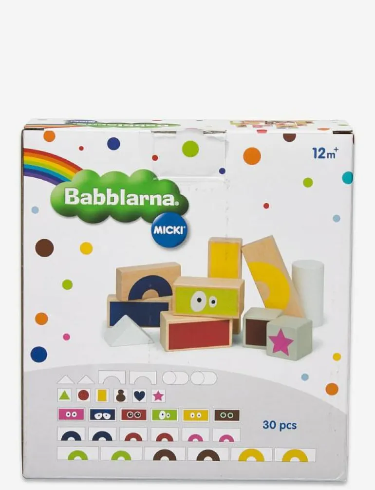 BABBLARNA BYGGKLOSSAR TRÄ - Byggklossar