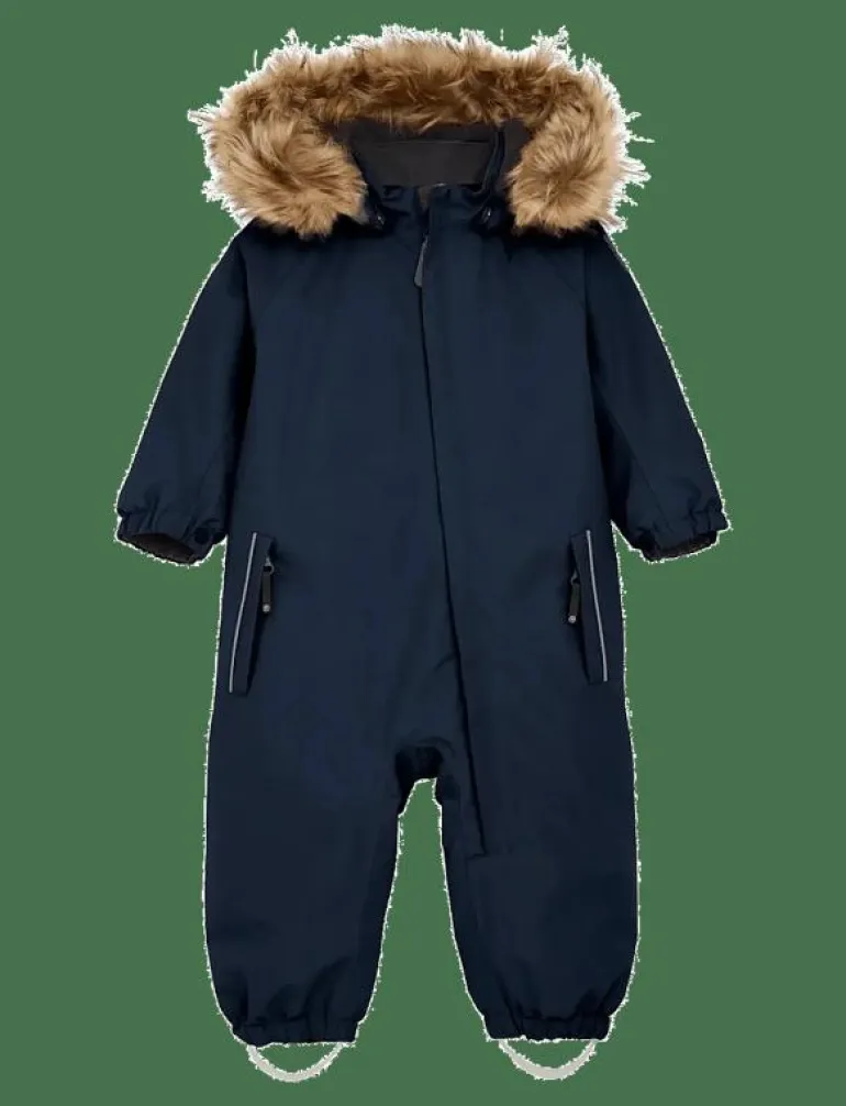Baby Coverall W. Fake Fur - Overaller