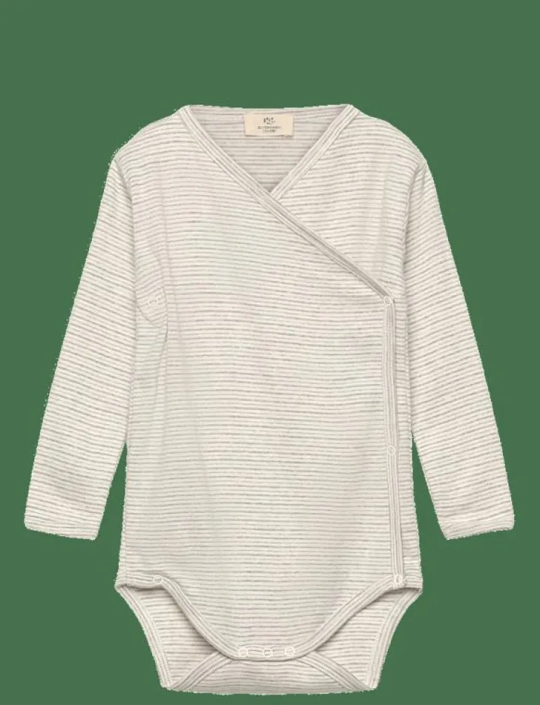BABY STRIPED WRAP BODY LONG SLEEVE - Långärmad bodysuit
