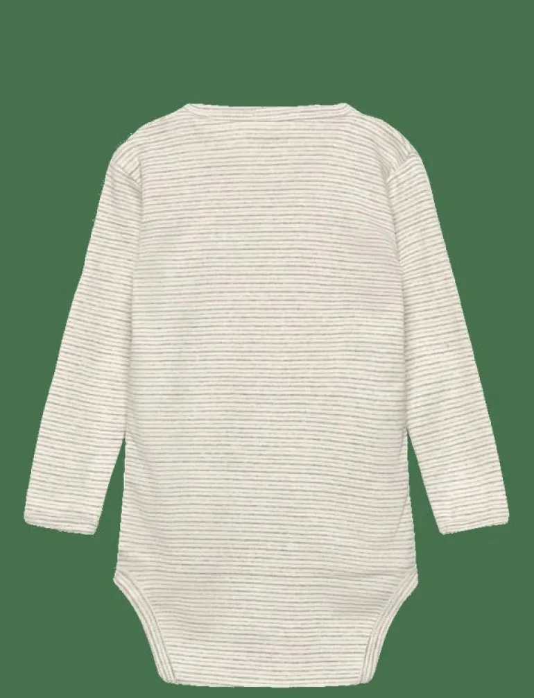 BABY STRIPED WRAP BODY LONG SLEEVE - Långärmad bodysuit
