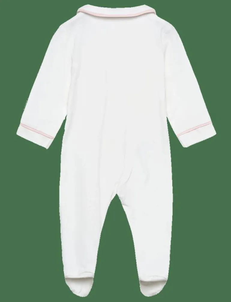 Baby-neck pyjamas with pocket - Långärmad bodysuit