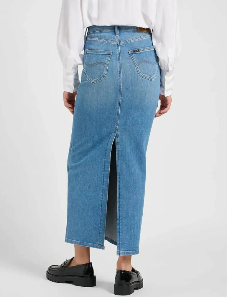 BACK SLIT MAXI SKIRT - Maxikjolar