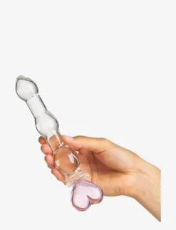 baseks Heart Beaded Glass Dildo - Beauty