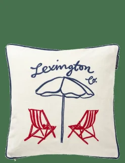 Beach Life Organic Cotton Canvas Pillow Cover - Kuddfodral