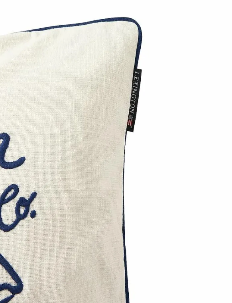 Beach Life Organic Cotton Canvas Pillow Cover - Kuddfodral