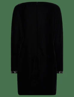 Beaded-Trim Velvet Cocktail Dress - Korta klänningar