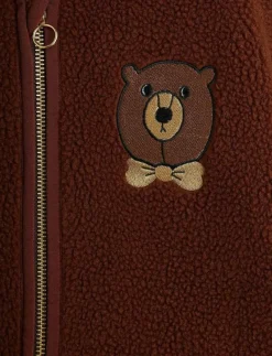 Bear emb pile jacket - Jackor