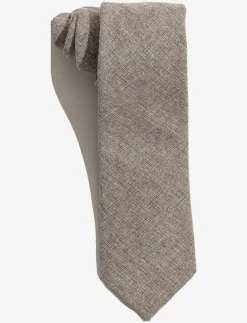 Beige Textured Tie - Slipsar