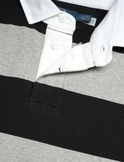 Big Fit Striped Jersey Rugby Shirt - Långärmade pikéer