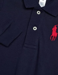 Big Pony Cotton Mesh Polo Coverall - Långärmad bodysuit