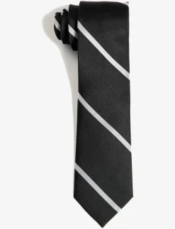 Black White League Silk Tie - Slipsar