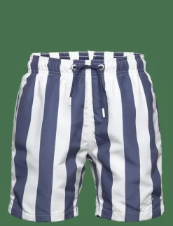 BLOCK STRIPE SWIM SHORTS - Badbyxa