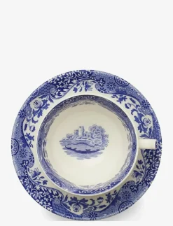 Blue Italian Breakfast Cup & Saucer 4-pack - Tekoppar