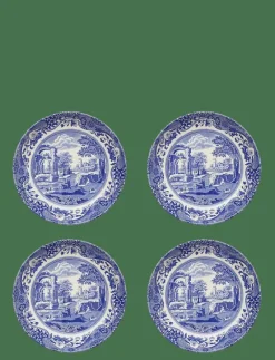 Blue Italian Pasta Bowl 4-pack - Pastatallrikar
