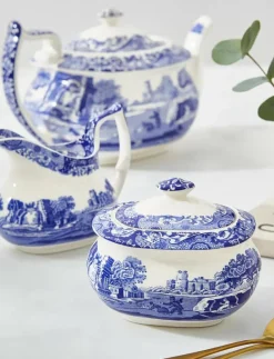 Blue Italian Sugar Box - Sockerskålar