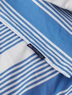 Blue/White Striped Cotton Sateen Bed Set - Påslakanset