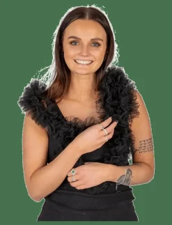 BOA BLACK TULLE - Halsdukar