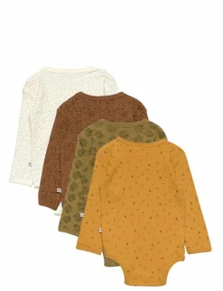 Body LS AO-printed (4-pack) - Långärmad body